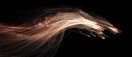 Elegant trails of light in motion at night