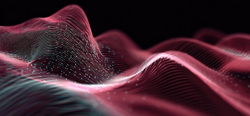 Digital waves create captivating abstract forms