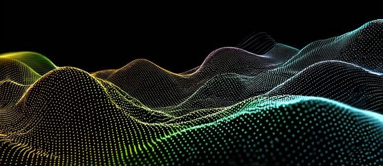 Vibrant waveforms form a stunning scene