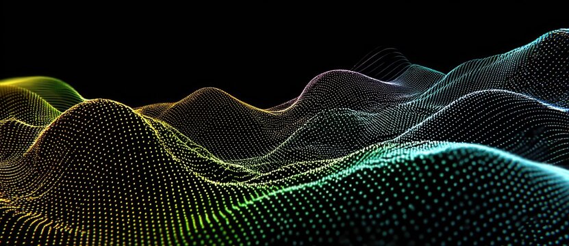 Vibrant waveforms form a stunning scene