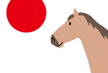馬, 年賀状, 正月, 和風, 和柄, うま, 動物, イラスト, 干支, 年末, 新年, ベクター