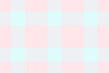 Retail seamless tartan check, costume fabric background pattern. Picnic blanket vector textile plaid texture in light and light cyan colors.