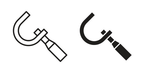 Micrometer icons of black colored in various styles