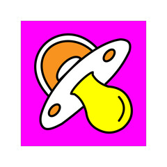 baby-pacifier-minimal-icon set. vector illustration, pictogram isolated on white background. color editable