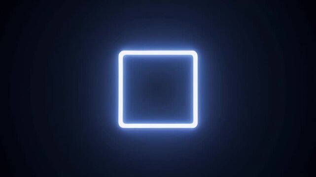 Tiny Square Outline Pulsing Softly with Barely Perceptible, Subtle Minimalist Light Animation