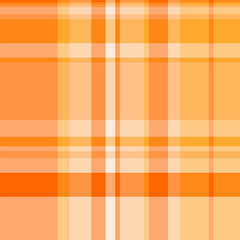 Advertising fabric background pattern, individuality texture check vector. Italian plaid tartan seamless textile in orange and bright colors.