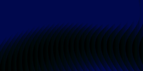 Fototapeta premium Neon ribbed fractal glass 3d background. Holographic vertical stripe pattern with vibrant purple blue yellow gradient. Abstract black bg, iridescent texture lines in radiant colors. 3D illustration