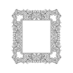 Vintage Decorative Floral Frame Vector Illustration
