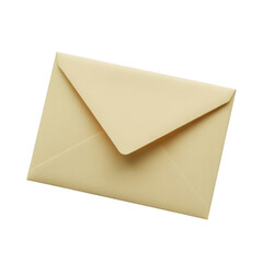 Creamy envelope isolated black background isolated on a transparent background
