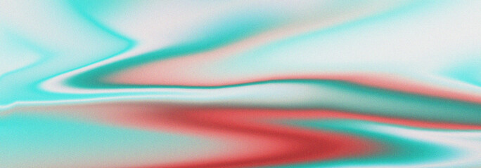 Abstract wavy background with teal white and red colors creating a smooth gradient effect design