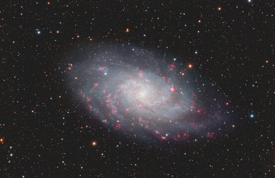 Triangulum galaxy M33 in the constellation Triangulum in deep space