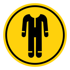 Wear Protective Clothing Symbol Sign, Vector Illustration, Isolate On White Background Label. EPS10