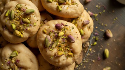 Rustic Oatmeal Chocolate Chip Cookies Stack on Ceramic Plate Close-Up