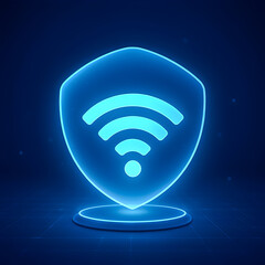 Secure wifi network protection icon
