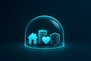 Neon insurance protection for home health and savings