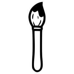 doodle paint brush illustration hand drawn outline vector