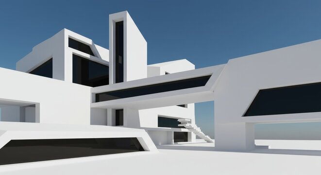 Modern White Architecture Building Design