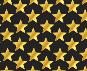 Pattern with golden stars. Background, wallpaper