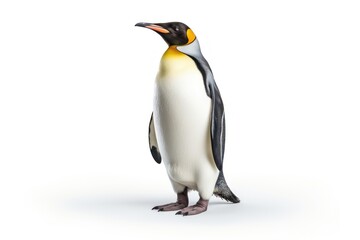 Fototapeta premium Royal penguine animal bird white background.