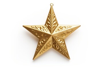 Obraz premium A christmas tree decoration star gold celebration shiny.