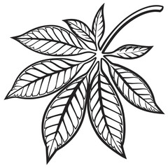  Stylized Chili Leaf Veins