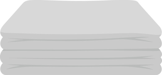 Simple Flat Stack of Folded Linen or Clothes for Clean Storage