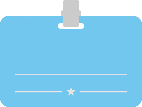 Simple Flat Style Identification Name Tag Blank Card Template Graphic