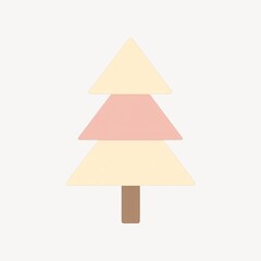 Fototapeta premium Minimalist geometric Christmas tree