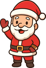 Cartoon Santa Claus Waving