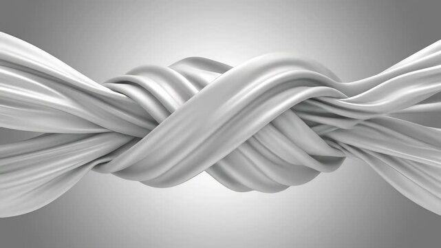 Silky silver fabric with intricate curved lines and minimalist design concept perfectly captures modern elegance and sophistication, evoking feelings of refinement, luxury, and serenity.