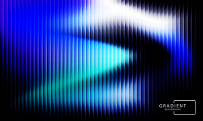 Futuristic neon gradient pattern with diagonal glowing lines blending smooth and radiant colors. Minimalistic abstract dark background perfect for creative digital tech designs. Vector illustration 