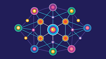 Abstract Digital Network Connection System Technology Concept Art with vector illustration