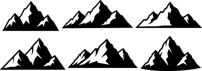 Majestic Mountain Silhouette Vector Collection

High Peak Black Mountain Outline Set

Adventure Landscape Mountain Silhouette Bundle