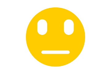 Fototapeta premium yellow neutral face emoji png file for apps and websites