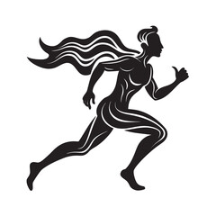 Minimalist Runner Outline Showing Clean Motion Flow