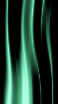 Green Glowing Vertical Wave Motion Background with Smooth Abstract Light Flow on Black Minimal Futuristic Animation