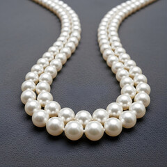 Luxury pearl necklace on black background for fashion jewelry and precious accessory