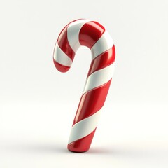 Obraz premium Candy cane sweets white red.