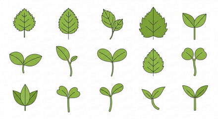 Fresh green plant illustration for eco friendly design