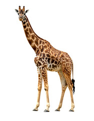 Obraz premium Giraffe isoliert auf weißem Hintergrund – Tierfreisteller