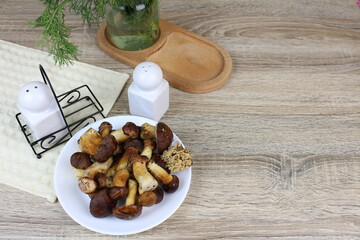 We picked some wild mushrooms and will be cooking them for dinner today.