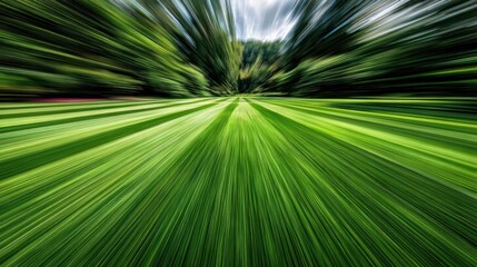 Obraz premium Abstract green grass field with zoom effect