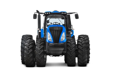 Trator pesado azul agro agriculture