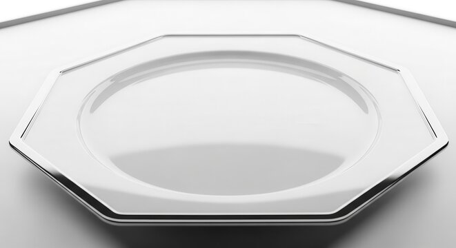 Elegant Octagonal Plate Design: Modern Refinement for Culinary Presentations