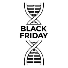 Black Friday DNA Shopping Impulse Line Art