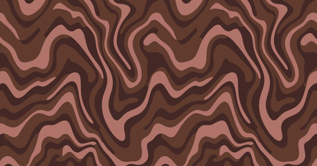 An eye-catching abstract design featuring wavy lines and rich, warm colors, perfect for backgrounds, textiles, and modern art presentations that evoke movement and fluidity.
