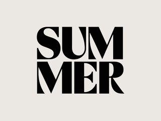 The image showcases bold typography spelling out 'SUMMER,' perfect for advertising seasonal products, conveying a sense of warmth, joy, and vibrancy in the design.