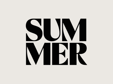 The image showcases bold typography spelling out 'SUMMER,' perfect for advertising seasonal products, conveying a sense of warmth, joy, and vibrancy in the design.