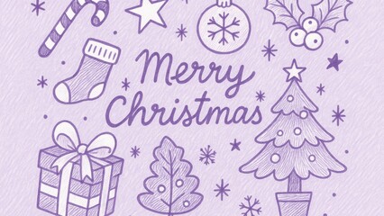 Festive purple Christmas desktop wallpaper