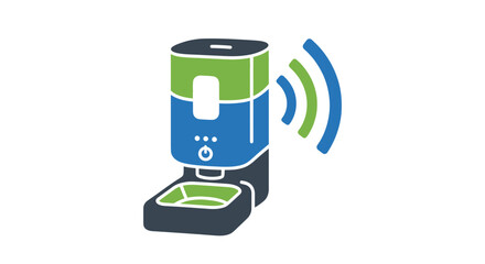 Smart pet feeder with wireless connectivity, ensuring convenient feeding for pets.